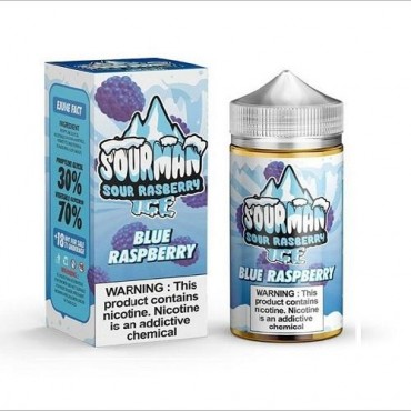 Blue Raspberry Ice 200ml E-Liquid By Sour Man