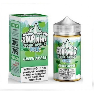 Green Apple Ice 200ml E-Liquid By Sour Man