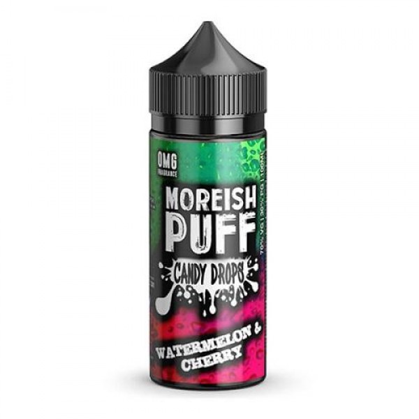 Watermelon & Cherry CANDY DROPS 100ml E-Liquid By Moreish Puff