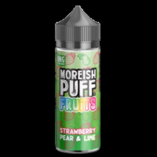 Strawberry Pear & Lime FRUITS 100ml E-Liquid By Moreish Puff