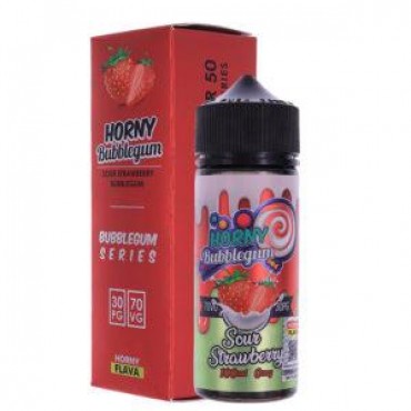 Sour Strawberry E-Liquid by Horny Bubblegum Series 100ml
