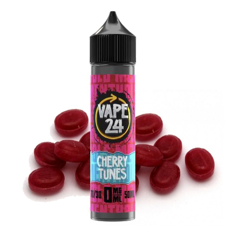 Cherry Tunes 50ml E-Liquid By Vape 24 | BUY 2 GET 1 FREE