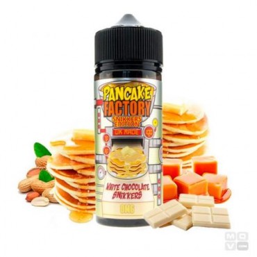 White Chocolate Snikkers Shortfill E Liquid by Pancake Factory 100ml | BUY 2 GET 1 FREE