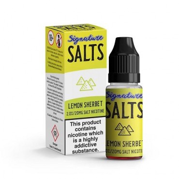 Lemon Sherbet Nic Salt 10ml By Signature Salts 20mg