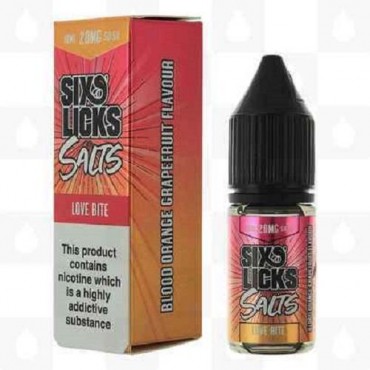 Love Bite 10ml Nic Salt Eliquid By Six Licks