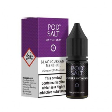Blackcurrant menthol 10ml Nicsalt Eliquid by Pod Salt