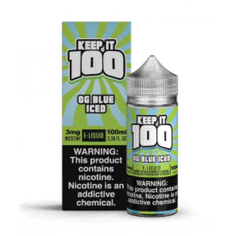 OG Blue Iced E -liquid 100ml Shortfill by Keep it 100
