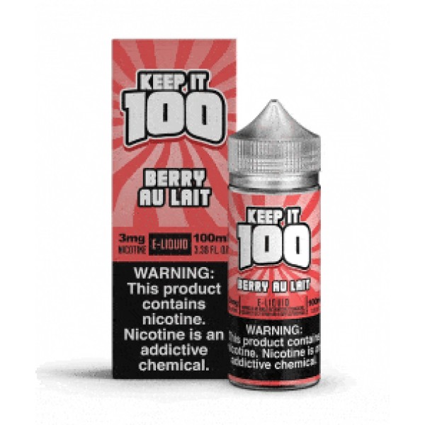Berry Au Lait E -liquid 100ml Shortfill by Keep it 100