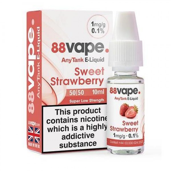 88 Vape - Sweet Strawberry E-liquid 10ml