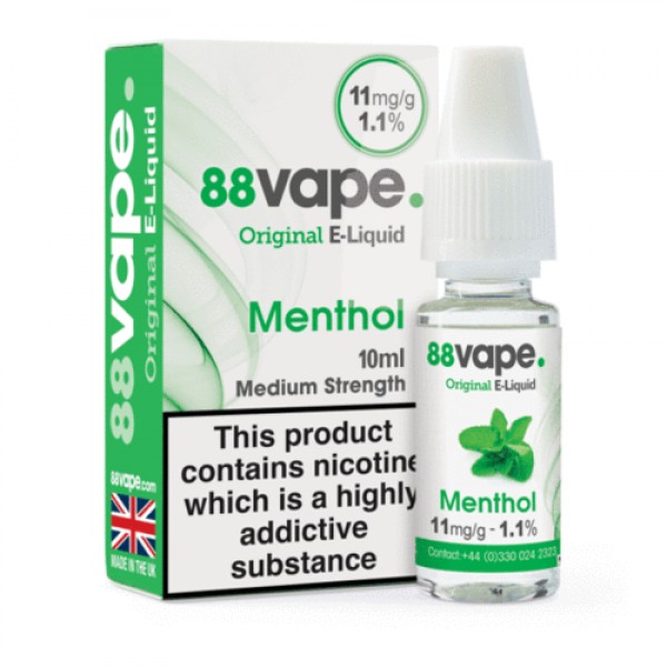 88 Vape - Menthol E-liquid 10ml