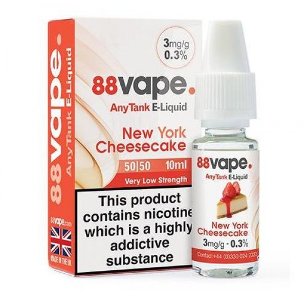 88 Vape - Newyork Cheesecake E-liquid 10ml