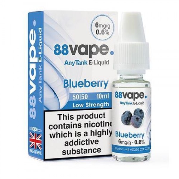 88 Vape - Fresh Blueberry E-liquid 10ml