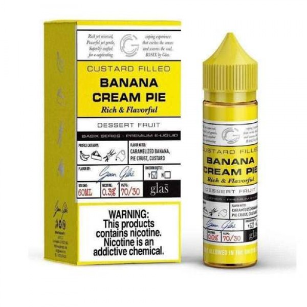 Banana Cream Pie Shortfill 50ml E liquid by Glas Basix