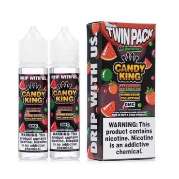 Strawberry Watermelon Shortfill 50ml E liquid by Candy King Bubblegum Collection