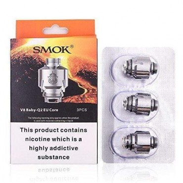 SMOK V8 BABY Q2 EU CORE – PACK OF 3 – 0.4 OHM DUAL CORE – 40-80W