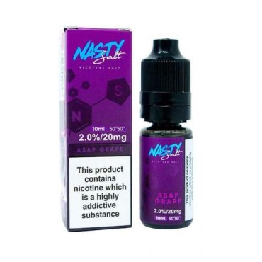 Asap Grape 10ml Nicsalt Eliquid by Nasty Salt