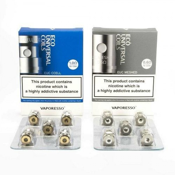 Vaporesso EUC Replacement Coils  0.6ohm, 1.0ohm (5Pcs)