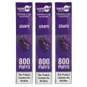 Pack of 3 VAPEURS Disposable Pod Kit | 800 Puffs | 0MG